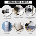 Set 4 Tampoane pentru Picioare Macvi® din Plastic, Gri Protectie si Stabilitate pentru Masina de Spalat
